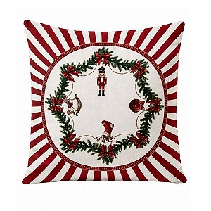 Capa De Almofada Natalina Circo Noel Guirlanda 43cm 345634