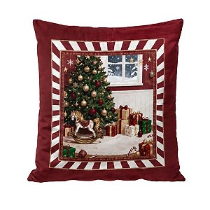 Capa De Almofada Natalina Circo Noel Ceia 43cm 345633