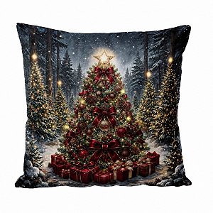 Almofada Natalina Exuberancia Arvore De Natal Luz De Led 50cm 445625