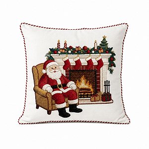 Almofada Natalina Exuberancia Cordão São Francisco Papai Noel 50cm