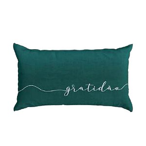 Capa De Almofada Natalina Baguete Exuberancia Gartidao Basica 28x48cm 345486
