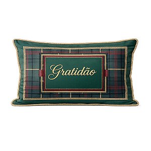 Almofada Natalina Baguete Exuberancia Gartidao 35x55cm 445606
