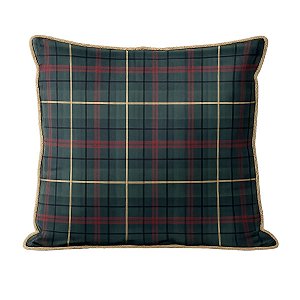 Almofada Natalina Exuberancia Xadrez Verde 50cm 445605