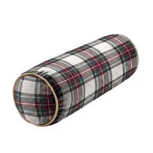 Almofada Natalina Rolinho Exuberancia Xadrez Branco 15x43cm 445598