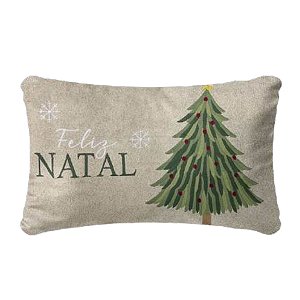 Almofada Natalina Baguete Pinheiro Verde 445594 35x55cm
