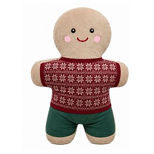 Almofada Natalina Biscoito Ginger ben Inverno 53X37cm 445593