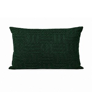 Almofada BagueteTricô Tresse Holiday Bows Verde 35x55cm 432275