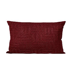 Almofada BagueteTricô Tresse Holiday Bows Bordô 432274 35x55cm