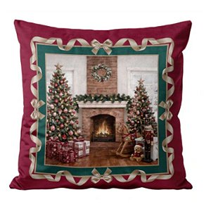 Almofada Natalina Circo Noel Lareira 43cm 445637