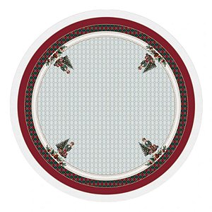 Toalha De Mesa Natalina Redonda 180cm Diametro Quebra Nozes 197102