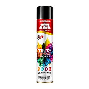 Spray Preto Brilhante 400M  Mega