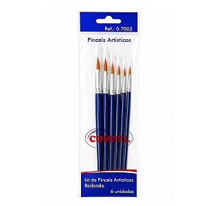 Kit Pincel Redondo 0.7002 C/ 6Unidades Compel