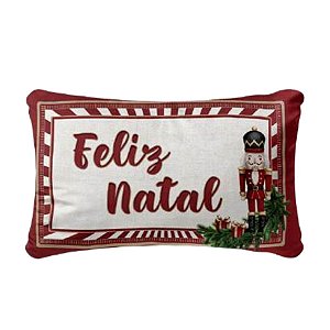 Almofada Natalina Baguete Quebra Nozes 635 35x55cm