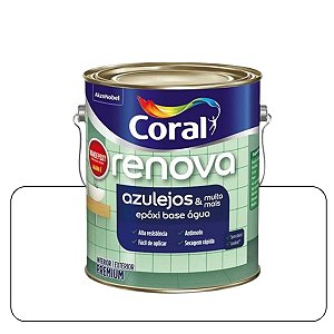Tinta Epóxi Renova Azulejos Multissuperficies Branco 0,900ml Coral