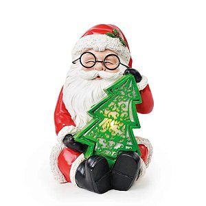 Papai Noel Resina C/Arvore De Led 19cm 3AAA C/1 UN 1053141