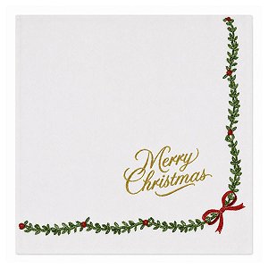 Guardanapo De Papel Natalino Merry Christmas C/20 Fls 32,5cm 3110535