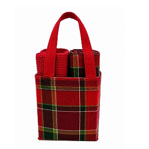 Pano De Copa Bolsa Xadrez 40x70cm C/2PC 1045695