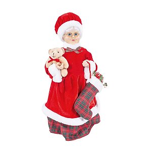 Boneco Natalino Mamae Noel C/Urso 43cm 1UN 1041774