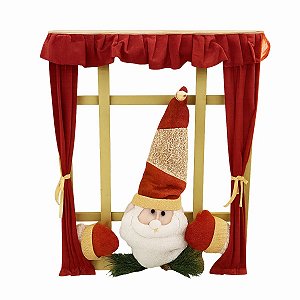 Guirlanda Decorativa Janela Papai Noel  59x46xcm 1091255