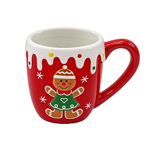Caneca Natalina Ginger 320ML 10cm 1UN MP1801
