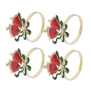 Porta Guardanapo Natal  5cm JG C/4 PC MP2628 Tok