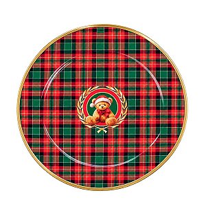 Prato Sousplat Natalino Circo De Noel Ursinho 33cm C/1UN 3117620