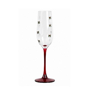 Taça de Champanhe Natalina Laços C/1Un 190ml 1092940