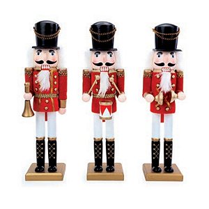 Soldadinho de Chumbo Decorativo Circo De Noel 30cm 3Unid 1022048
