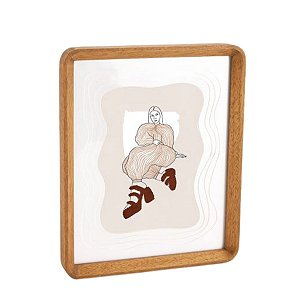 Porta Retrato 15x20cm Em Madeira 17317 Mart