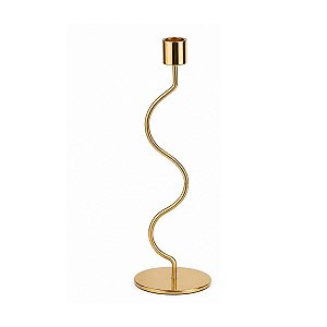 Castiçal Porta Vela Em Metal 28x8 cm 1unid 20131-G