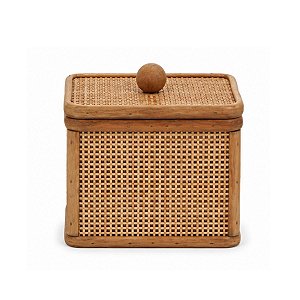 Caixa Organizadora Em Rattan 14x15x15cm (AxLP) 18957-G