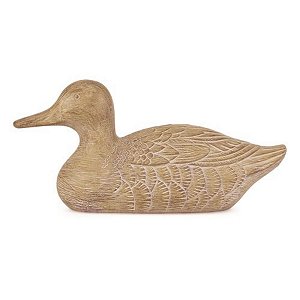 Escultura Pato Em Poliresina 15x31x11,5 cm (AxLxP) Mart  22449