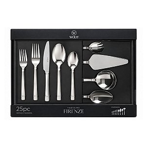 Faqueiro 25 Peças Firenze Aço Inox 71960 Wolff 4 pessoas
