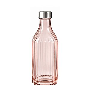 Garrafa de Agua Rosa Vidro Filete Scothc Tuut 1L