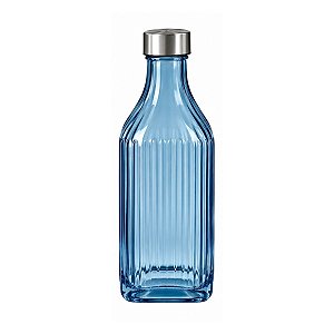 Garrafa de Agua Azul Vidro Filete Scothc Tuut 1L