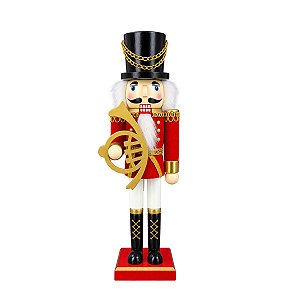 Soldadinho de Chumbo Decorativo Circo De Noel Trompa 30cm 1Unid 1022048