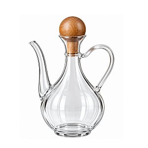 Galheteiro Vidro Borosilicato Tampa De Madeira Aladin 34770 Tuut