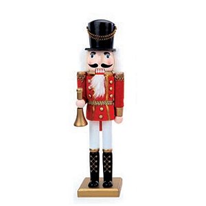 Soldadinho de Chumbo Decorativo Circo De Noel Trompete 30cm 1Unid 1022048