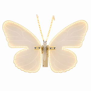 Borboleta Decorativa Branca C/LED Quente 40 cm 1un1091967