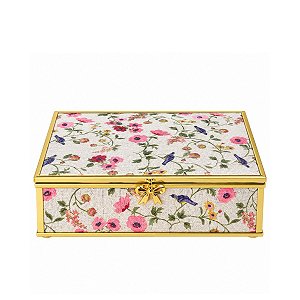Porta Joias Blossom Graden Dourado em Metal 14x5cm 62266