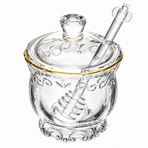 Meleira Serena C/ Fio De ouro 180ML C/Colher 11x8cm 22088 Wolff