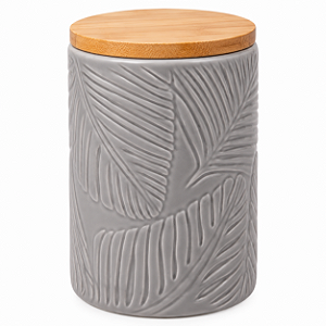 Potiche De Ceramica Cinza Fiora 11x15,8cm 18252 Wolff