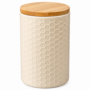 Potiche De Ceramica Branco Beelisse 11x15,8cm 18249 Wolff