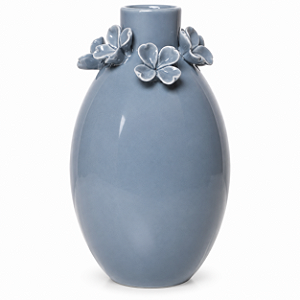 Vaso Ceramica Gardenia Bouquet 9,7x14,7cm Azul 18525 Wolff