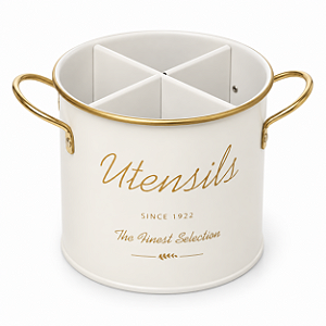 Porta Utensilios Metal Olina Off White 9x10x13cm 21819 Wolff