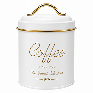 Porta Mantimentos P/ café Metal Olina Off White 15x11x12cm 21814 Wolff