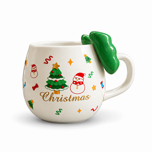 Caneca Natalina laço Verde 400ml 1UN