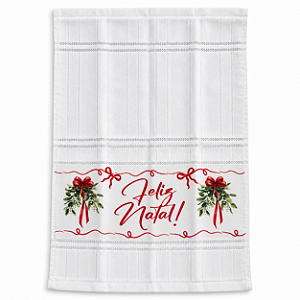 Toalha De Lavabo Natalina Feliz Natal 30x40cm 1Unidade
