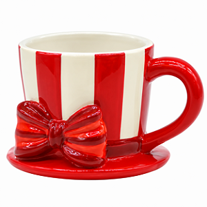 Caneca Natalina Laço Circo DE Noel 250ml C/1Unid MP2343 1Unidade