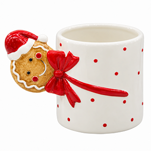 Caneca Natalina Ginger Bolls 325ml C/1Unid MP2355